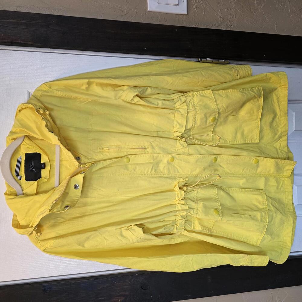 J. Crew Bright Yellow Utility Jacket with Hood